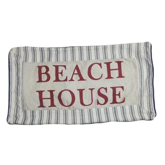 Bella Lux Pillow Cover Beach House Coastal Collection Lumbar 14" x 26" - Picture 1 of 9
